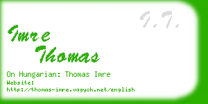 imre thomas business card